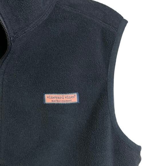 Vineyard‎ Vines Fleece Vest Boys Sz L Navy Blue Full Zip Outdoors - Picture 4 of 13